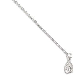 Bonyak Jewelry Sterling Silver Shell Anklet Refined