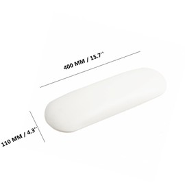 TANG SONG 15.7" 1PC Sponge Manicure Hand Rest Pillow Nail Stand Hand Holder Nail Table Manicure Armrest Cushion (White)