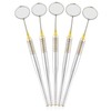 MuskalMed 5 PC Dental Mouth Mirror #5 Front Surface Rhodium