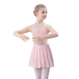 FONLAM Ballet Dress Ballet Leotard for Girls Kids Dance Dress Two Piece Set Jersey Suit + Ballet Skirt Tutu Girls, pink