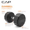 CAP Barbell 12-Sided Coated Dumbbell, 35 LB