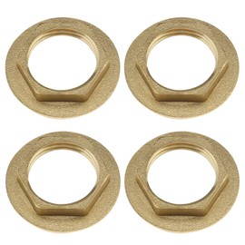 eMagTech 4PCS 1/2 Inch BSP Flanged Back Nut Brass Tap Plumbing Fitting Nut for Bathroom Basin Taps Plumbing Fittings Accessories Hardware
