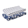 2Pcs Baby Crib Sheets Cotton Yarn Detachable Print Fitted Crib