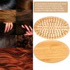 Hair Brush, No Handle Wooden Massage Comb for Smooth Curling