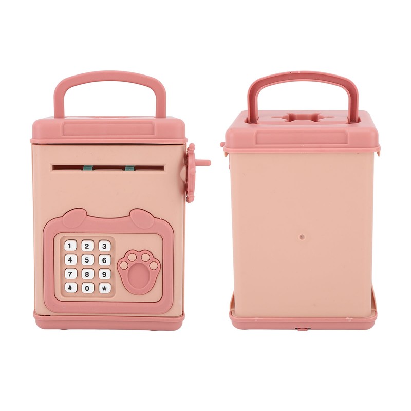 Automatic Money Scroll Bank Cartoon Multifunction 4 Digit Cipher Portable