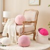 Uvvyui Ivory Ball Pillow, Cute Mini Round Throw Pillow Faux