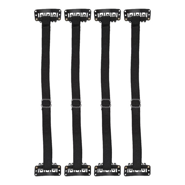 4 Facelift Bands with Clips, Adjustable Elastic Face Lift Belt,