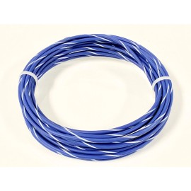 ACDCWIREANDSUPPLY AUTOMOTIVE WIRE 12 GAUGE HIGH TEMP GXL COPPER WIRE BLUE W/ WHITE STRIPE 100' USA