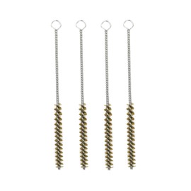 3/8 in Tube Cleaning Lab Brushes Brass Tube Brushes Bottle Brush Wire Tube Brushes, Long Wire Cleanling Brushes Straw Cleaner Brush Wire Bottle Brush Pipe Cleaner for Tubes,Bottle,Glass 4 PCS