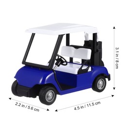 WINOMO Metal Cart Mini Model Die-Cast Pull Back Action Cart Pullback Vehicle Clubs Playset Toy Desk Decor 1:20 Golf Cart Blue