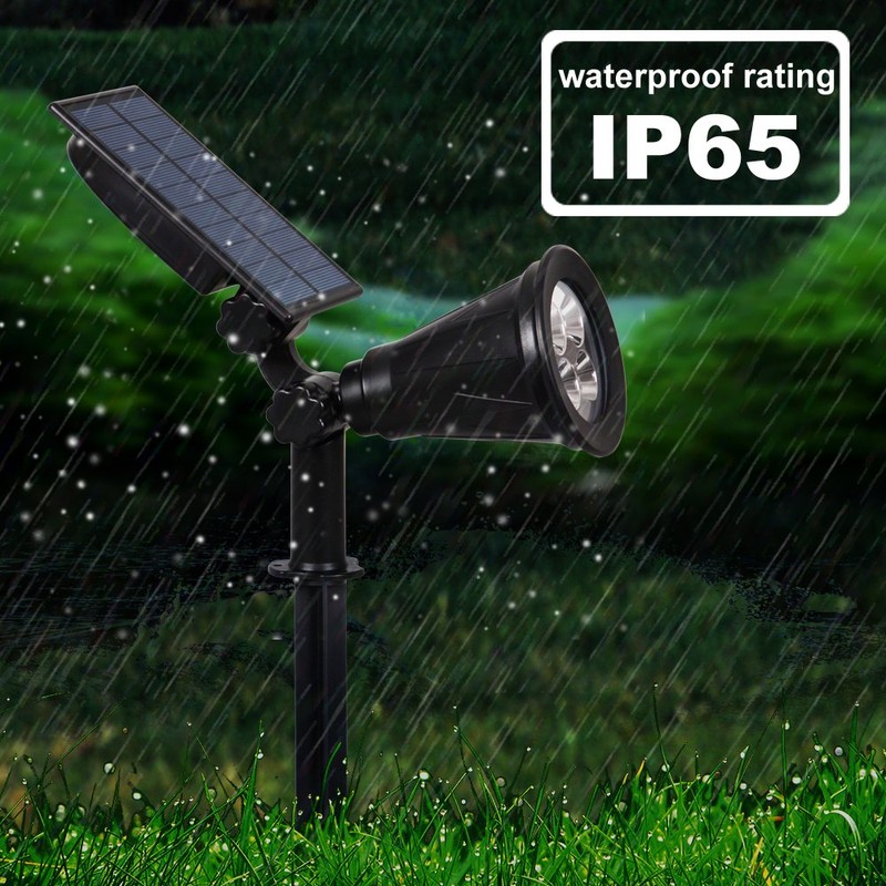T-SUN Solar Spotlights, LED Solar Lights Outdoor Adjustable Landscape Wall