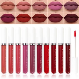 Brillo Labial 10PCS, Labial Mate Indeleble