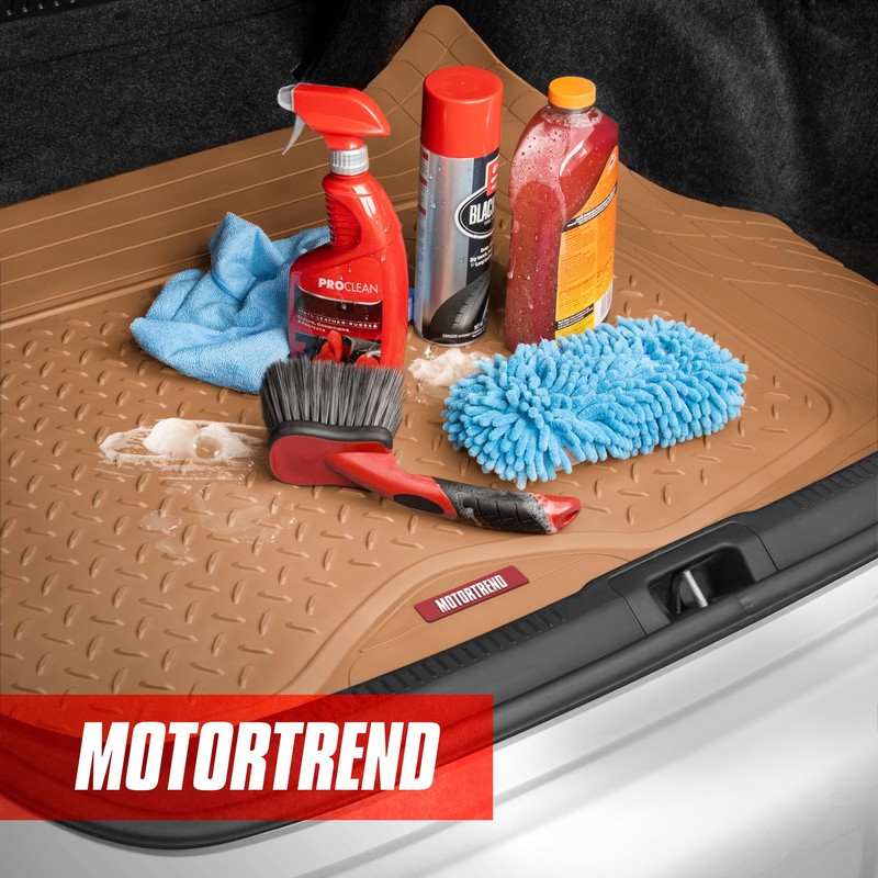 Motor Trend FlexTough™ Heavy Duty Beige Rubber Car Floor Mats