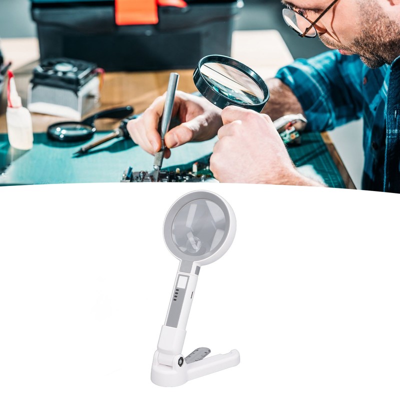 Magnifying Glass 5X 11X 18 LED Rechargeable 3 Brightness Levels