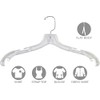 Clear Plastic Top Hanger with Rubber Non-Slip Shoulder Strips and