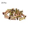 uxcell 1/4-20 Multi-Grip Rivet Nuts, 25pcs Pre-Bulbed Shank Flat Head