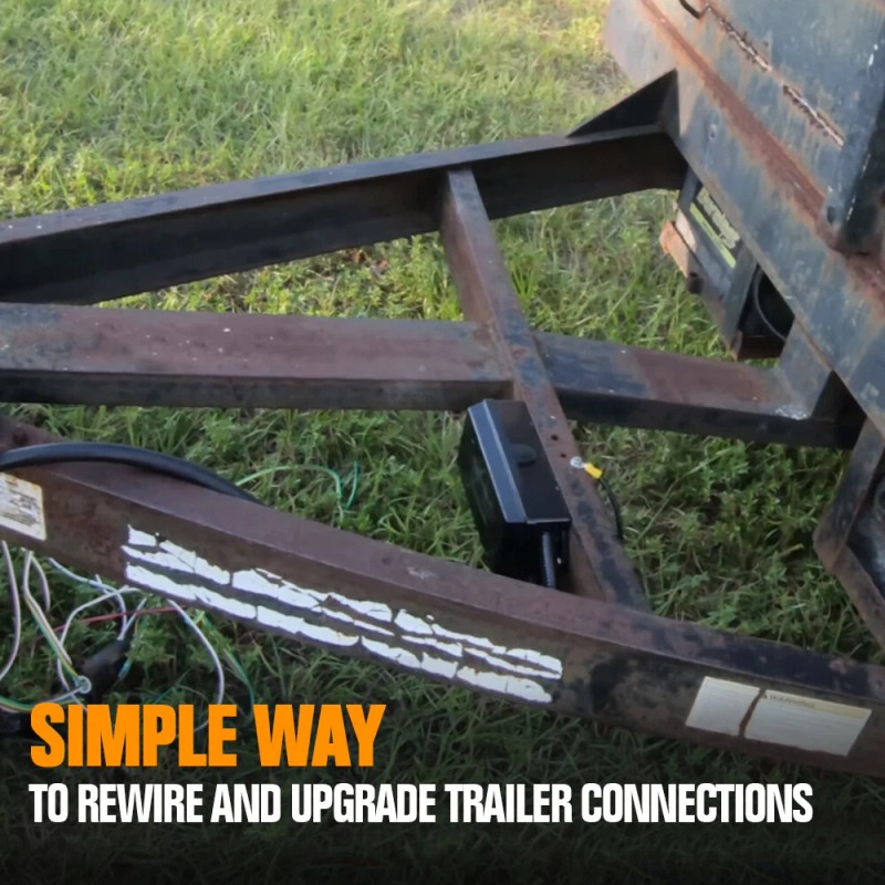 MICTUNING 7 Way Trailer Wire Cord Junction Box Weatherproof Block