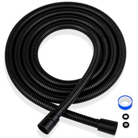 G-Promise 86 Inch Stainless Steel Long Hose, Flexible and Tangle-Free, for Shower and Pet Shower, Clean Bathroom Corners