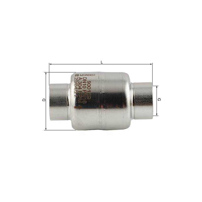 Stainless Steel 1.4401 Check Valves Lightweight Design 16 Bar Compressed