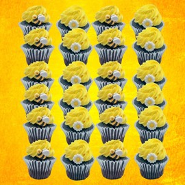 Edible Daisies and Bees Elegant White Wedding/Special Occasion Cake/Cupcake Decoration Royal Icing Sugar Toppers