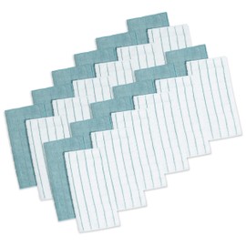 Simpli-Magic 79285 Microfiber Washcloths and Dish Cloths, Checkered Topaz, 12"x12", 24 Pack