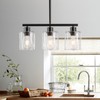 ROCUNSI 3-Light Kitchen Island Lighting, Black Pendant Light Fixture, Farmhouse