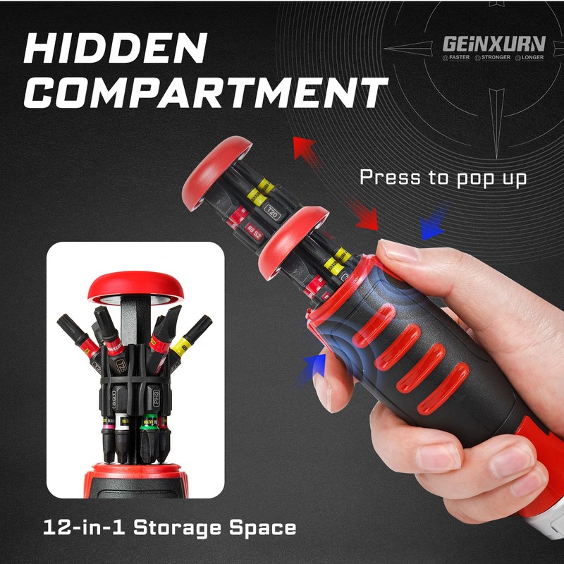 Geinxurn Ratcheting Screwdriver Set, Rachet wrench, Rachet bit Handle and