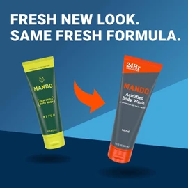 Mando Acidified Body Wash - 24 Hour Odor Control - Removes Odor Better than Soap - Formulated without SLS or Phthalates - Skin Safe - 8.5 Ounce (Pack of 2) - Bourbon Leather and Mt Fuji