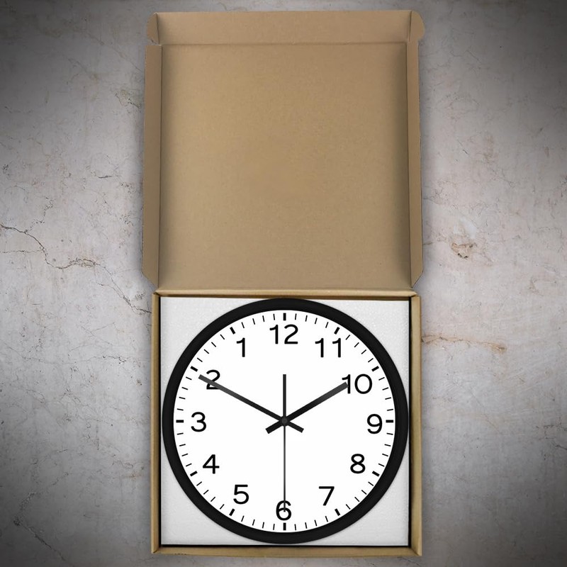 Timethink Modern Design Run Backwards Quiet Sweep Clock with Metal