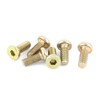 uxcell M6 x 15mm Threaded Hex Socket Head Cap Screws Bolts Bronze Tone 6 Pcs