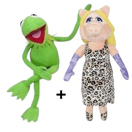 Ker-mit mit Pig-gy,Teddybär,Panda, Panda mit Baby,Faultier,Katze,Hund,Capybara plüsch Kuscheltier (Kermit mit Piggy)