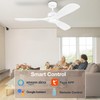 Hoenofly 52” Wood Smart Ceiling Fans with Lights Remote,Quiet DC