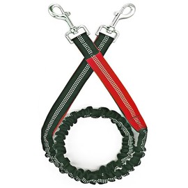 ZENGSUSU 4ft Bungee Dog Leash Extension Attachment for Dogs (20-150 lb), Reflective Tactical Shock Absorbing Lead with Double Swivel Clips for Camping/Running/Bicycle