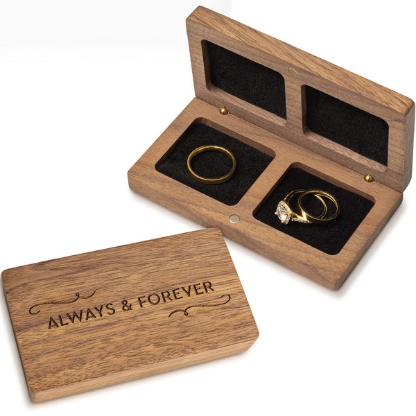 Prazoli Ring Box for Wedding Ceremony - Wooden Ring Bearer