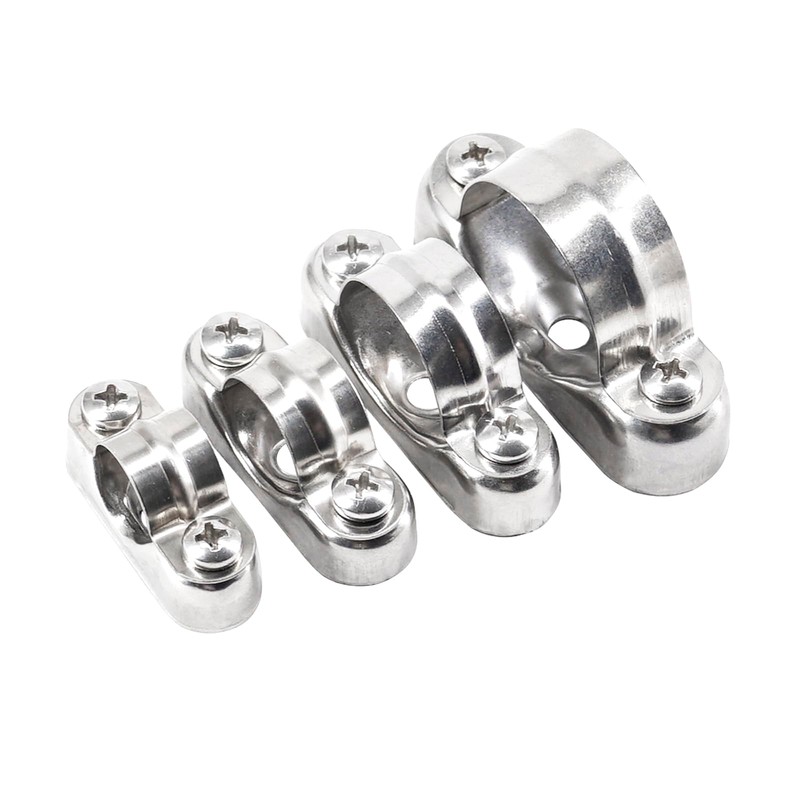 (10 Pieces) 25-27mm Wall Mount Hose Clamp Pipe Bracket 304