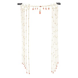 AYVRUOP Tiara Women's Tassels Crystal Tiara Goddess Headpiece Elf Princess Mermaid Princess Headpiece Bridal Head Chain Wedding Crystal Headwear Tassel Headpiece, Gold, gold