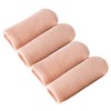Makhry 4pcs Adjustable Cuttable Gel Toe and Finger Cap Lined