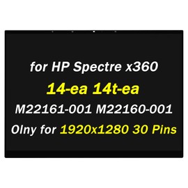 M22161-001 M22160-001 L92717-ND1 Replacement for HP Spectre x360 14-ea 14t-ea 14-ea0023dx 14-ea0023dx 14-ea1023dx 14-ea0047nr 13.5" 30Pins LCD LED Touch Screen Display Assembly (Only for 1920x1280)