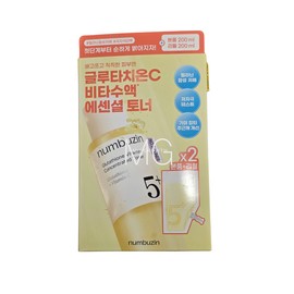 Numbersin No. 5 Glutathione C Vita-Sup Essential Toner 200ml (+200ml Refill), 1 Count, 400ml / 넘버즈인 5번 글루타치온씨 비타수액 에센셜 토너 200ml (+200ml 리필), 1개, 400ml