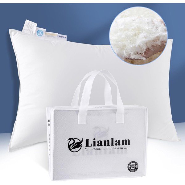 Luxury Canadian White Goose down Pillow King - 1050+ Fill