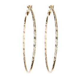 Clip On Hoop Earrings - Gold Plated Hoops - Delia