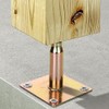 Adjustable Base Plates Brackets Post Holders, Lokatall 2 Pack Heavy