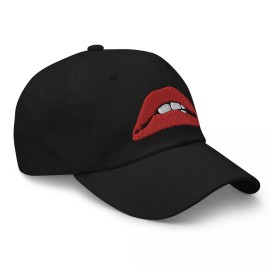 Edge of Life Designs Rocky Horror Picture Show Lips Embroidered Baseball Cap Dad hat