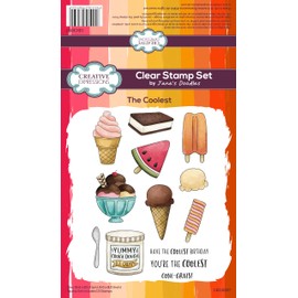 Jane's Doodles CEC1097 Creative Expressions The Coolest 6 in x 8 in Clear Stamp Set, Craft Stamp, Photopolymer, Colourless, 6 x 8 in