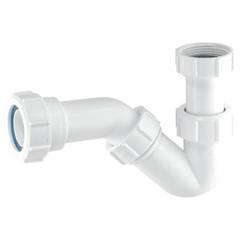 McAlpine BT1 Adjustable Inlet Tubular Swivel 'P' Trap (19mm Seal) -1.25 inch, White