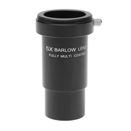 SG Store 5 x Barlow Lens 1.25 Inch Full Metal Multiple Coating with M42 Thread and FMC Green Film Aluminium Alloy for Astronomy Telescope Eyepieces
