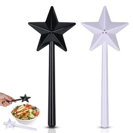 2 Pcs Salt and Pepper Shakers, Magic Star Wand Shaped Seasoning Bottle Refillable Spice Tools Seasoning Container with 3 Holes Kitchen Supplies for Restaurant Decor Party