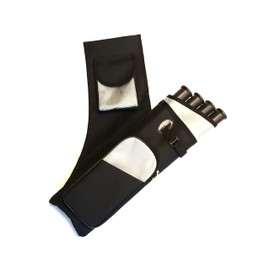 starlingukpk Quality Tough Cordura 4 Tube Side Quiver. (Black Silver)