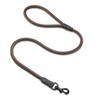 Dog lead made of leather, premium round lead made of