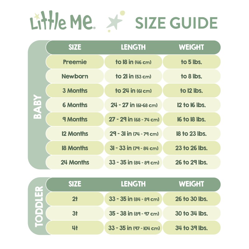Little Me - Pijama Unisex para bebé, 100% algodón, sin